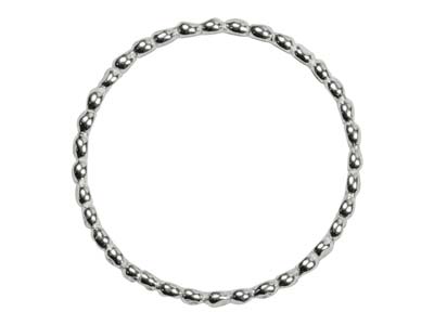 Anillo De Banda Con Motivo De Perlas Planas 1,50 mm, Plata 925, Tamaño55 - Imagen Estandar - 2