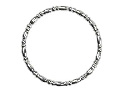 Anillo De Cuentas, Cuenta Alternativa Ovalada Y 1,5 mm, Plata 925, Tamaño 55 - Imagen Estandar - 2