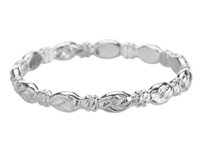 Anillo Con Perlas, Rondana Alt Ovalada Y 2mm, Plata 925, Tamaño 50