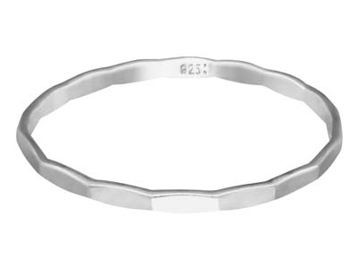 Anillo Martillado 1,5mm, Plata 925, Tamaño 51