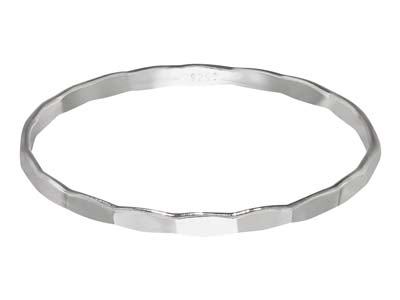 Anillo Martillado 1,5mm, Plata 925, Tamaño 54