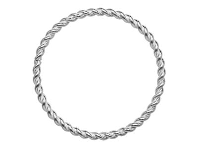 Anillo De Aro Retorcido 0,9mm, Plata 925, Tamaño 49