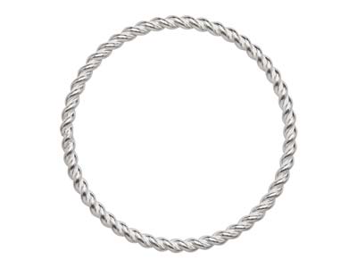 Anillo Retorcido 0,9mm, Plata 925,tamaño 51