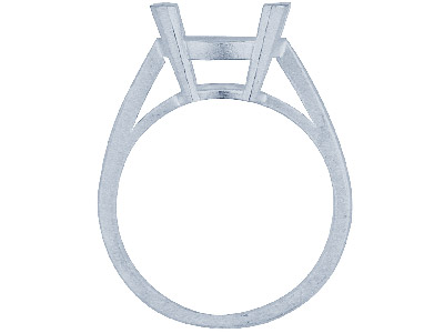 Anillo Con Engaste De 4 Garras Parapiedra De 12 X 10 mm, Plata 925, T Amaño 52/53 - Imagen Estandar - 2