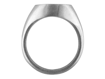Anillo De Sello Engastado Para Piedra Ovalada 16 X 12 mm, Plata 925, Tamaño 59 Talla R 1/2 - Imagen Estandar - 2