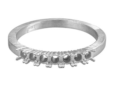 Alianza Para 7 Piedras De 2,5 mm, Plata 925, Tamaño 55/56 - Imagen Estandar - 2