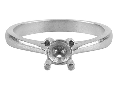 Solitario 4 Garras Para Piedra De 5mm, Plata 925, Tamaño 5254