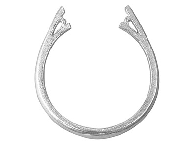 Cuerpo De Anillo Para Tres Piedras De Plata De Ley, Talla M