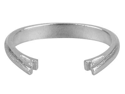 Cuerpo De Anillo Para Engaste De 3 Piedras, Plata 925 Sin Pulir, Tamaño 52/53 - Imagen Estandar - 2