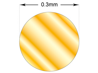Hilo Redondo Recocido De Oro Amarillo De 9 K, 0,30 mm - Imagen Estandar - 2