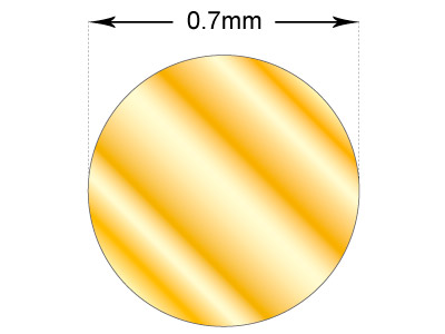 Hilo Redondo Suave De Oro Amarillo De 9 K, 0,70 mm - Imagen Estandar - 2