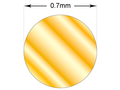 Hilo Redondo De Oro Amarillo Df De 9 Ct, 0,70 MM De Diámetro, 100% Oro Reciclado - Imagen Estandar - 2