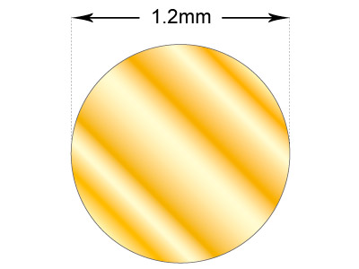 Hilo Redondo De Oro Amarillo De 9 Ct Df, 1,20 MM De Diámetro, 100% Oro Reciclado - Imagen Estandar - 2