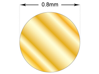 Alambre Redondo Gold Filled Recocido, 0,80 mm - Imagen Estandar - 2
