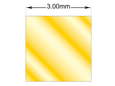 Hilo Cuadrado De Oro Amarillo Df De9 Ct, 3,00 Mm, Recocido Completo, 100% Oro Reciclado - Imagen Estandar - 2