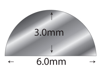 Hilo Con Forma En D De Plata De Leyde 6,00 MM X 3,00 MM 2616, 100% Plata Reciclada - Imagen Estandar - 2