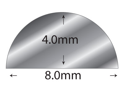 Hilo Con Forma En D De Plata De Leyde 8,00 MM X 4,00 MM 2619, 100% Plata Reciclada - Imagen Estandar - 2