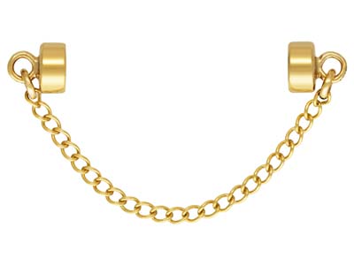 Cadena De Seguridad Con Cierre Magn{tico, 40 mm, Gold Filled - Imagen Estandar - 1