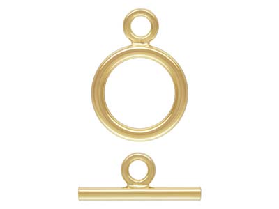 Cierre Elegante, Anillo De 9mm Y Pasador, Gold Filled