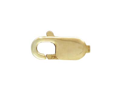 Cierre De Manilla Ovalado Plano 8mm, Gold Filled