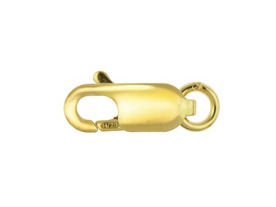 Cierre Menotte Plano, Anillo Abierto De 8 Mm, Relleno De Oro