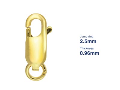 Cierre Menotte Plano, Anillo Abierto De 8 Mm, Relleno De Oro - Imagen Estandar - 5