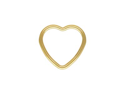 Anillo De Extremo Cerrado Corazn 10mm, Relleno De Oro, Bolsa De 5
