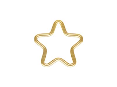 Anillos Cerrados De Estrella De Oro Laminado, 10 Mm, Paquete De 5