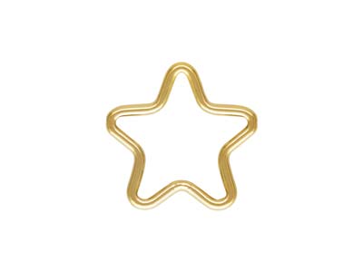 Anillo Con Extremo Cerrado En Formade Estrella, 10mm, Relleno De Oro , Bolsa De 5