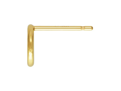 Pendiente De Círculo De La Vida De Oro Laminado, 7 MM - Imagen Estandar - 2
