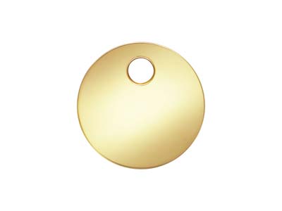 Disco Redondo De Oro Laminado, 6 Mm, Base Ligera