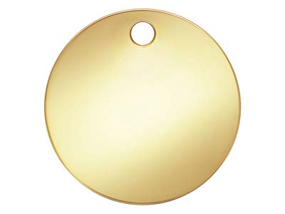 Disco Redondo De Oro Laminado, 10 Mm, Base Ligera