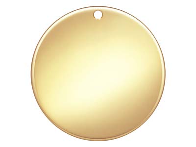 Disco Redondo De Oro Laminado, 19 Mm, Base Ligera