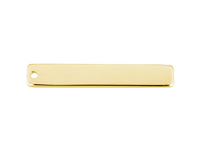 Barra Rectangular Revestida De Oro , 5x30mm - Imagen Estandar - 1