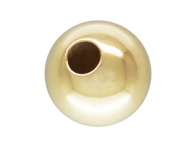 Abalorio De Oro Laminado Liso Redondo, 6 MM