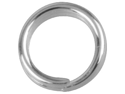 Anillas De Llavero De 5,8 MM Chapadas En Plata, Paquete De 20