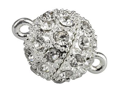 Cierre Magnético De Cristal Chapadoen Plata, 10 MM
