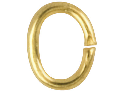 Anillas De Engarce Ovaladas Chapadas En Oro De 4 Mm, Paquete De100, 4 MM X 3 MM