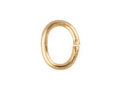 Anillas De Engarce Ovaladas Chapadas En Oro De 4 Mm, Paquete De100, 4 MM X 3 MM - Imagen Estandar - 2