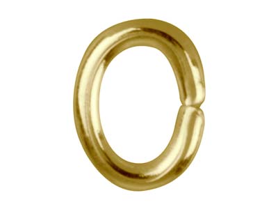 Anillas De Engarce Ovaladas Chapadas En Oro De 6 Mm, Paquete De100. - Imagen Estandar - 2
