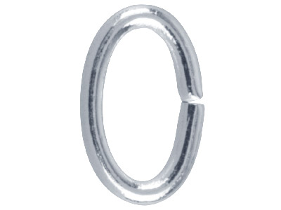 Anillas De Engarce Ovaladas Chapadas En Plata De 9,4 Mm, Paquete De 100.