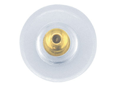 Topes De Pendientes De Plástico Y Con Centro Metálico Chapado En Oro En Paquete De 20 Unidades - Imagen Estandar - 2