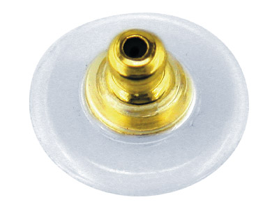 Topes De Pendientes De Plástico Y Con Centro Metálico Chapado En Oro En Paquete De 20 Unidades - Imagen Estandar - 4