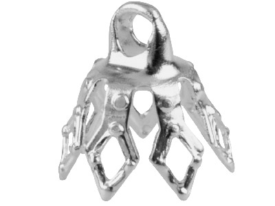 Topes En Forma De Campanillo De 7 X8 MM Chapados En Plata, Paquete De 10