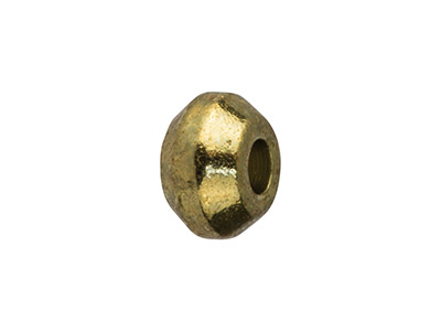 Separadores Pequeños Torneados De 4x 1,4 MM Chapados En Oro, Paquete De 25