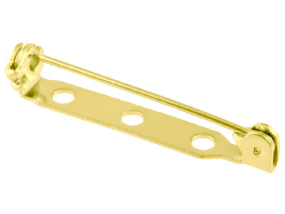 Alfileres Para Broches De 3 Agujeros De 30 MM Chapados En Oro, Paquete De 6 - Imagen Estandar - 1