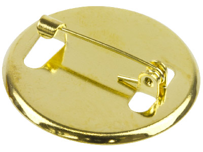 Presiones Para Broche Redondas De 25 MM Chapadas En Oro, Paquete De 6