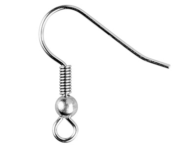 Gancho Para Pendientes De Acero Quirúrgico Con Abalorio Y Anilla De0,71 Mm, Paquete De 10 - Imagen Estandar - 1
