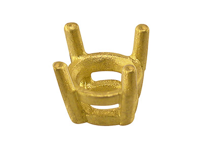 Bisel De 4 Garras Con Doble Bate, Piedra Redonda De 4,50 mm, Oro Amarillo De 9 K - Imagen Estandar - 1