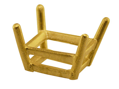 Engaste De 4 Garras, Para Piedra Rectangular De 6 X 4 mm, Oro Amarillode 9 Quilates - Imagen Estandar - 1